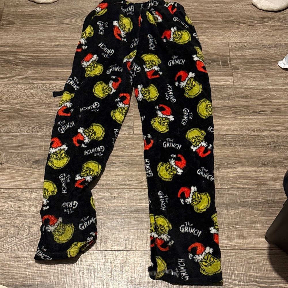 Grinch Pajama Pants - Black and Green